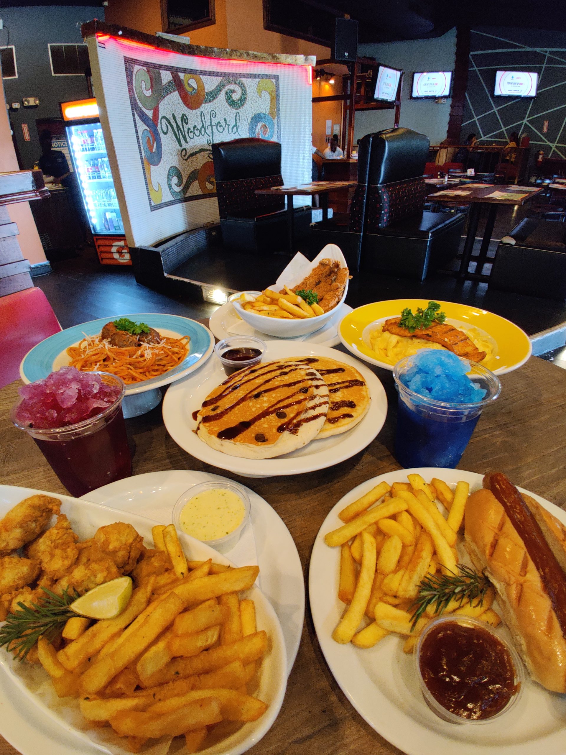 Dining and social atmosphere at Woodford Café